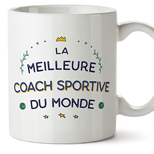 Mugffins Tasses pour COACH SPORTIVE - En Français - Cadeau original pour COACH SPORTIVE femme - Meilleur du Monde - 11 oz / 330 ml