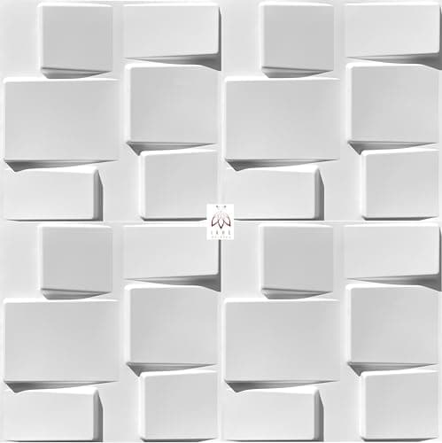 Eurodeco 20 pièces 3D Panneaux muraux & Plafond, 50cm x 50cm en Plastique PVC, Mur 3D, Plafond 3D, revêtement Mural, Salle de Jeux, 5m2 - 1mm d'épaisseur