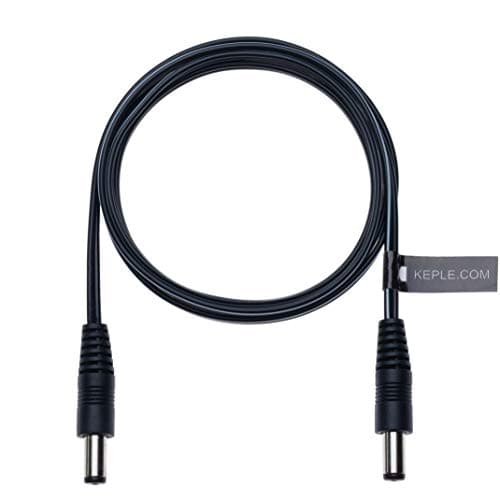 Gleichstrom-Verlängerungskabel DC Netzteil mit 2,5mm / 5,5mm Stecker 0.5m Anschluss CCTV-Netzkabeladapter Kompatibel mit CCTV Security Camera, IP Camera, DVR Standalone, LED Strip, Monitors (Schwarz)