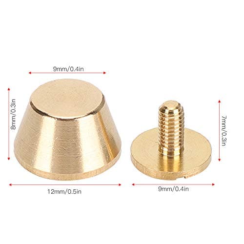 10 pièces Sac à Main Sac à Main Pieds tête de Clou Goujon Plat en métal Bouchon à vis Rivets Sac à Main Goujons en métal cône Rivet en Cuir Artisanat Bricolage
