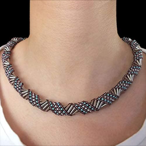 Lot de 3300 perles de rocaille en verre de 6 mm - Perles de bugle en verre - Perles tubes - Perles tiges - Bronze métallisé AB