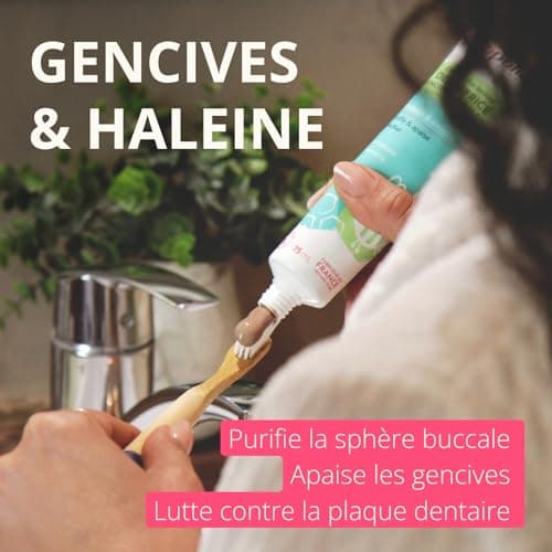 PROPOLIA - Dentifrice Antibactérien pour Gencives sensibles - Soin naturel à la Propolis et Menthe - Action contre les caries & le tartre - Sans fluor - Fabriqué en France - 75 ml