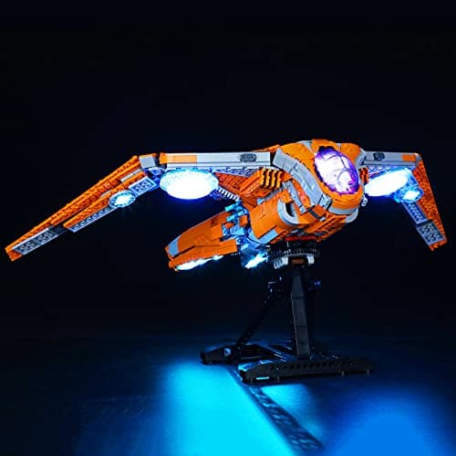 BRIKSMAX Kit d’éclairage à LED pour Lego Marvel Vaisseau des Gardiens de la Galaxie - Compatible avec Lego 76193 Blocs de Construction Modèle- Pas inclure l’Ensemble Lego