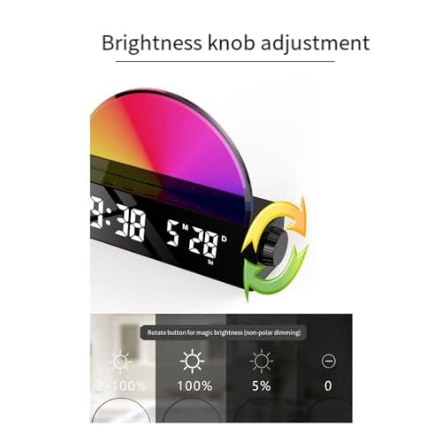 Lampe de Lever de Soleil, RéVeil, LumièRe de RéVeil, Simulateur D'Aube, Lampe Solaire de Chevet, LumièRes Changeantes de Couleur pour Chambre à Coucher, Blanc