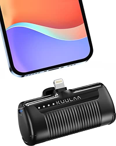 Batterie Externe pour iPhone 4500 mAh, Mini Batterie Externe 12W PD, Petite Batterie Externe Charge Rapide Compatible avec iPhone 14/14 Pro Max/13 Pro/13/12/11/XS/XR/8/7/6 - Noir