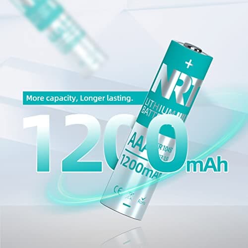 NRT AAA Batteries 10 Pack Triple A 1.5V 1200mAh Longer Lasting Power AAA Lithium Batteries, Non-Rechargeable (Lithium AAA-10 Unité)
