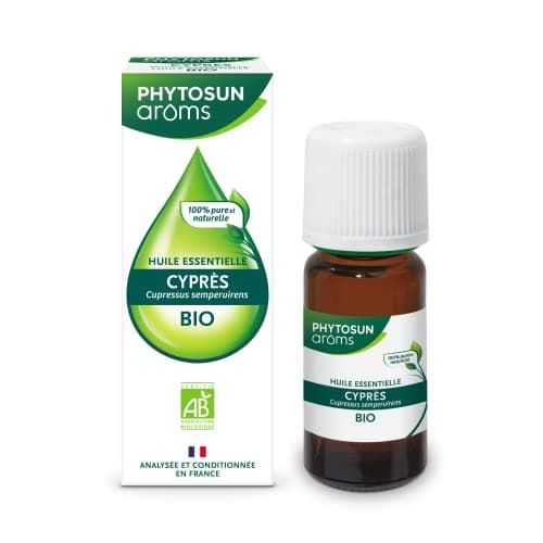 PHYTOSUN AROMS – Huile Essentielle de Cyprès BIO – 100 % pure et naturelle – 10 ml