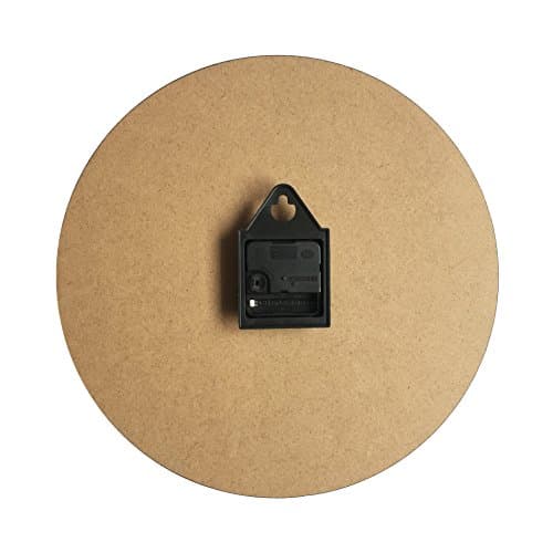 Rebecca Mobili Horloge Murale Horloge Décorative Industrielle Bois MDF Cuisine Salon Analogique - Ø 34 cm x P 4 cm (H x L x P) - Art. RE6145