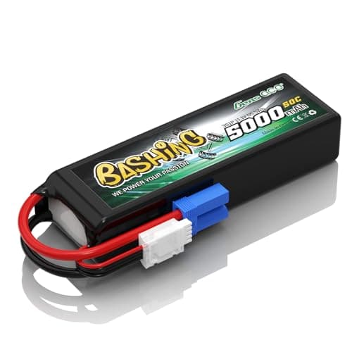 Gens ace 3S Lipo Batterie 5000mAh 11,1V 50C 3S Bashing RC Batterie avec connecteur EC5,pour la Plupart des Voitures RC à l'échelle 1/8, 1/10
