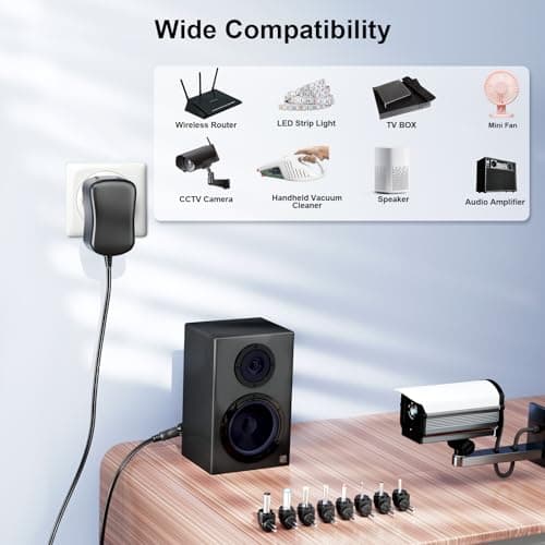 SoulBay Adaptateur Secteur Universel 3V 4.5V 5V 6V 7.5V 9V 1500mA 12V 1250mA 15W DC Alimentation pour routeur de Haut-Parleur de Clavier de caméra IP de sécurité CCTV de l'électronique Domestique