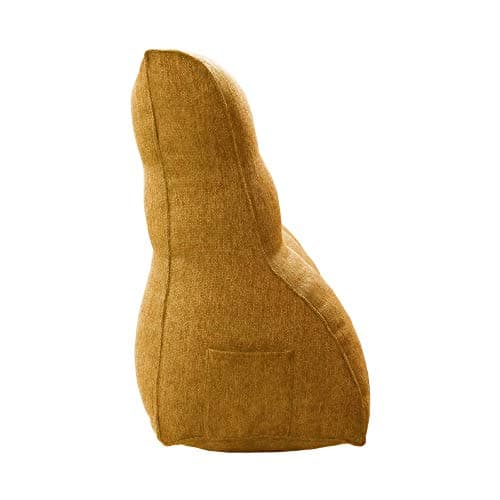 Johnear Coussin de Lecture Compensé Lin,Traversin Gros Coussin Canapé,Repos Oreiller Triangulaire Coussin à Coins, Coussin pour Jambe,Dossier de Soutien Lombaire,Jaune 200 x 26 x 55 cm