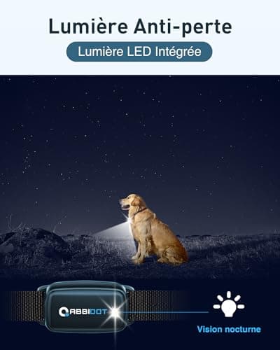 ABBIDOT Collier De Dressage pour Chien - Portée De 1000m, 5 Modes avec Choc Statique Pour 2 Chiens, Rechargeable IPX7 étanche Collier électronique pour Petits Chiens Moyens Grands Chiens (6~55 Kg)Bleu