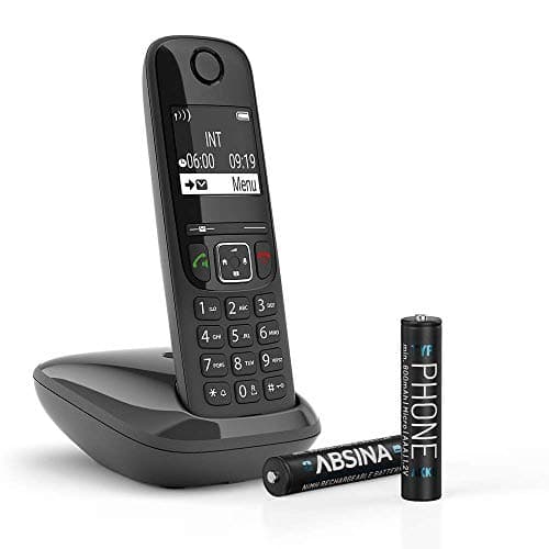 ABSINA 4X Pile Rechargeable AAA pour Téléphone 800 mAh NiMH - Piles AAA Rechargeables 1,2V pour Telephone, Piles Rechargeables, Pile AAA Rechargable, Batterie AAA Rechargeable, accu AAA Rechargeable