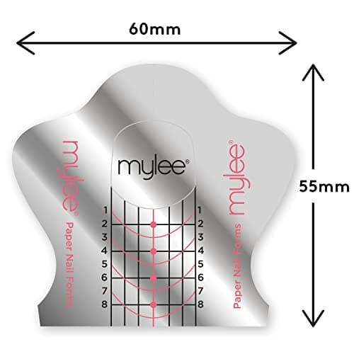 Papier à Formes pour Ongles Mylee, Pour les extensions d'ongles, Pochoirs de modelage d'ongles, Utiliser avec Polymer Gel de Construction et Acrylique, Guide d'autocollants DIY, 500 Pcs