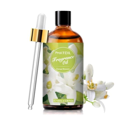 PHATOIL Fleur d’Oranger Huile Essentielle 100ml, Huile de Fleur d’Oranger pour Diffuseur, Huile Parfumée pour Aromathérapie Humidificateur, Bougies