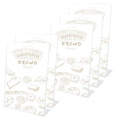 5PCS Presentoir de Table A4 en Acrylique, Porte de Menu A4 L-Standard, Support de Menu A4 en Acrylique pour Tables, Présentoir Support Plexi A4 pour Restaurant, Hôtel, école, Bureau, Conférence BUYGOO