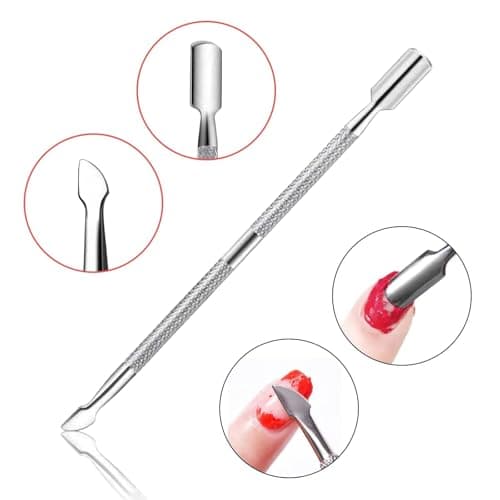Sularpek 200 Pcs Papillotes en Aluminium Vernis à Ongles Enlever, Feuille d'aluminium Dissolvant, Papillotes Ongles d'aluminium pour Retirer Vernis à Ongles avec 1 Pièce pour Poussoir à Cuticules