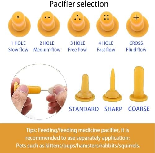 15pcs Biberon Pour Animaux De Compagnie Tétine En Silicone Tétine Biberon Tétine Sucettes Tête De Buse De Remplacement Pour Chien Chiot Chat Chaton Petits Animaux