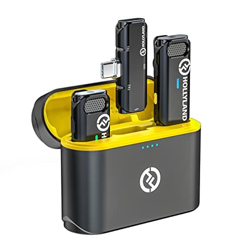 Hollyland Lark C1 Micro Cravate sans Fil pour Android USB-C Plug&Play Suppression du Bruit Playback avec RX Branché Autonomie Ultra-Longue 32h Audio Hi-FI Lavalier Super Léger et Portable