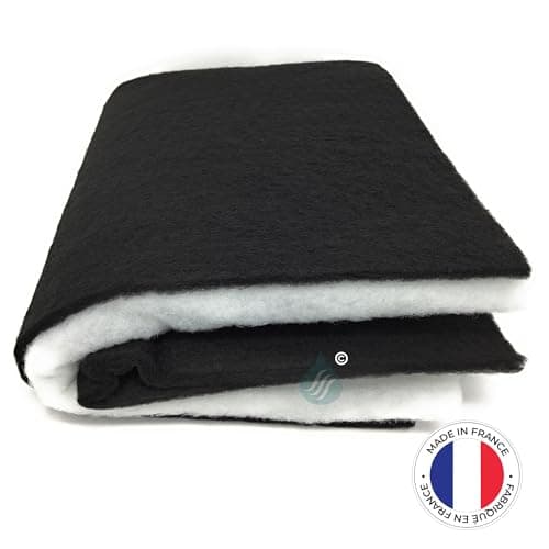 Solution Ahead - Filtre Universel Pour Hotte Cuisine, Découpable, 57 x 47 cm, Inclut 1 Filtre Anti-Graisse & 1 Filtre Anti-Odeur Charbon Actif, Fabriqué en France, Adaptable par Simple Découpe
