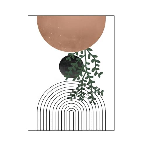 WZXGHE Tableau mural abstrait, motifs de plantes, sur toile, style bohème, image moderne pour chambre à coucher, sans cadre, B, 2 x 30 x 40 cm