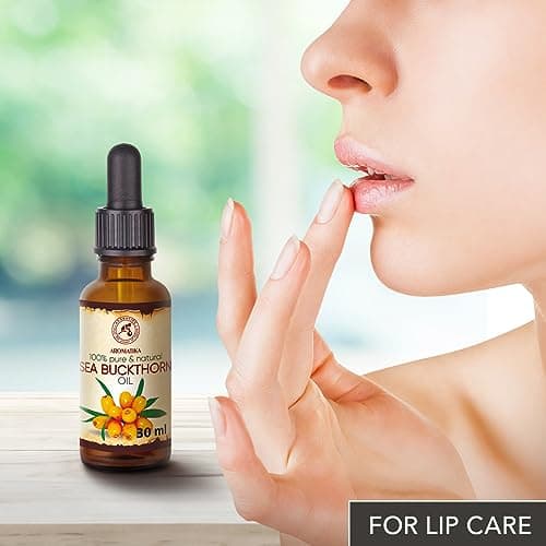 Huile Argousier 30ml avec Compte-Gouttes - Hippophae Rhamnoides Oil - Pure & Naturelle - Sea Buckthorn Oil - Soins du Corps & Visage - Cheveux - Huiles pour Beauté et Santé