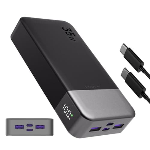Chargeur Portable 20000mAh, JUOVI Chargeur Portable 35W, Chargement Rapide, PD3.0 QC4.0 Batterie Externe pour téléphone avec Affichage LED pour iPhone 16 15, Galaxy, Tablette, Switch, etc.