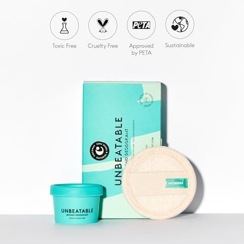 COCUNAT - Unbeatable - Déodorant Crème - Neutralisateur de Bactéries - Dure Jusqu'à 7 jours - Sans D'anti-Transpirant - Ingrédients naturels - Déodorant Sans Parabène ni Aluminium - 40g