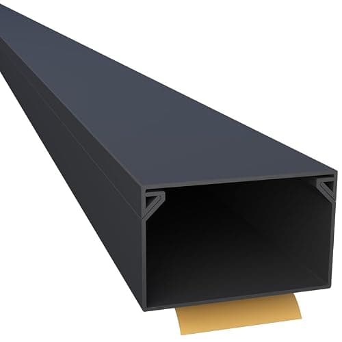 CILSON WDK4025SS 2700270 Lot de 10 goulottes de câbles autocollantes 40 x 25 mm x 10 m Noir – 1 m / 1000 mm – Utilisation polyvalente, volume supplémentaire pour câbles