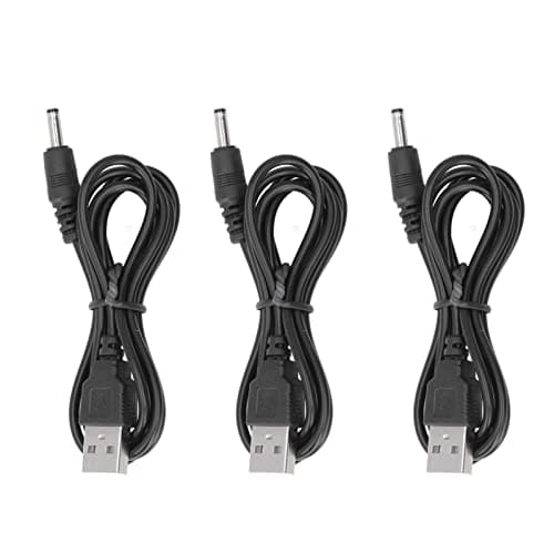 Cordon D'alimentation USB, 3 Pièces de Cordon D'alimentation USB Ligne de Câble DC 5V Jack Câble de Charge 3,5 X 1,35 Mm Double Couche D'isolation en PVC, Câbles USB