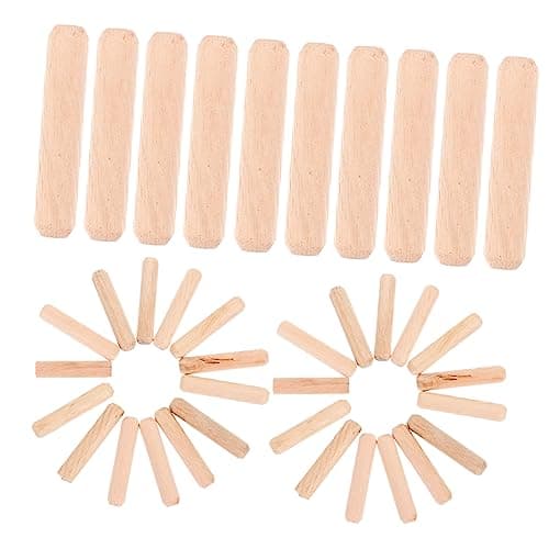 VOSAREA 1000 Pièces Tenon en Bois Rond Goupille Biseautée Cheville Ronde Goujons Bâtons Chevilles à Bois Tige De Goujon De Gâteau Goujon en Bois Dur Tiges De Chevillage des Bâtons De Bois