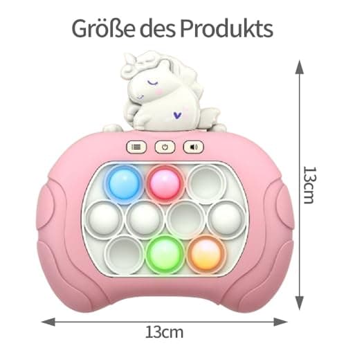 Console De Jeu Quick Push Bubbles,Jeu Fidget électronique,Puzzle Pop It Game Machine,Push Pop Bubble Sensory Fidget Toy,Sensory Fidget Toys for Kids,Machine Jeu Puzzle-Pop (Licorne Couleur)