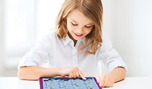 Un poster éducatif parlant bilingue FR/EN, pour apprendre l'alphabet, du vocabulaire et l'orthographe avec La Reine des Neiges