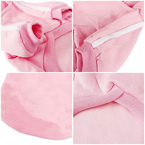 Ducomi Sweat à Capuche pour Chien 100% Coton - Manteau pour Petit, Moyen et Grand Chiens, Chihuahua, Bouledogue Français, Labrador, Pitbull et Amstaff, Pull Confortable (Rose, XL)