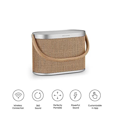Bang & Olufsen Beosound A5 - Enceinte Puissante Design Modulaire et Circulaire Bluetooth Portable et WiFi Connectée, Autonomie Longue Durée et Dotée d’un Chargeur Sans Fil Intégré - Nordic Weave