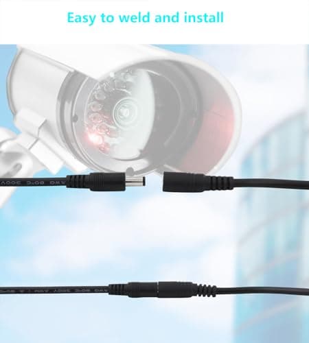 LANMINGLEL Câble Adaptateur Secteur DC 5,5x2,1mm 3,3ft DC 5521 rallonge mâle 12v DC Fil pour caméra de sécurité, Bande LED, Surveillance IP CCTV. Pack de 2 (mâle à mâle)