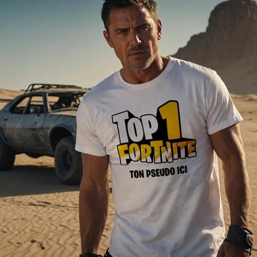 Tshirt Enfant Personnalisé Top 1 Battle Royale Avec Ton Pseudo Personnalisé