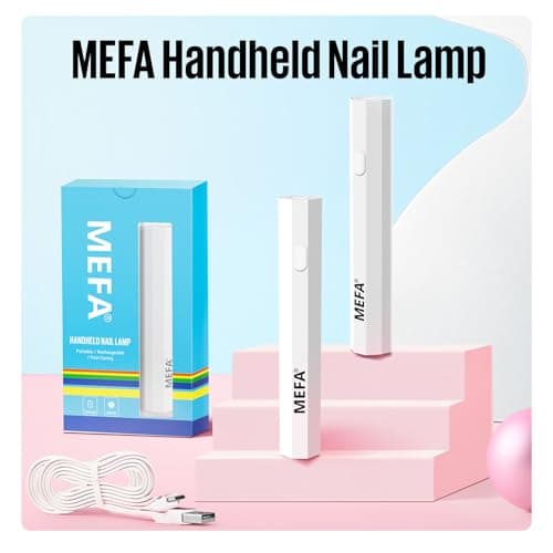 MEFA Lampe Uv Ongles Gel, 3W Lampe Uv Ongles Gel Pose Americaine avec 2 Minuteries, USB Rechargeable, Lampe Uv Sèche Ongles pour Vernis Semi Permanent, Polygel Durcissement Rapide pour Femme Nail Art