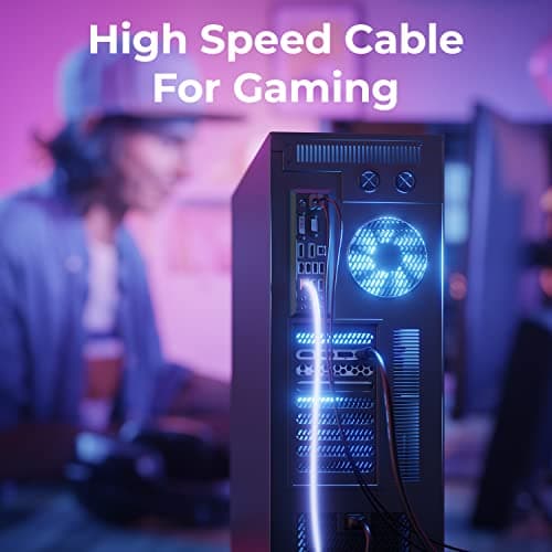deleyCON 10x 1m CAT6 Câble Réseau Plat 1000 Mbit Gigabit LAN - Cat 6 RJ45 Ethernet Câble de Raccordement Câble de Pose fin Plat - pour Internet Switch Routeur Modem Panneau de Brassage - Coloré