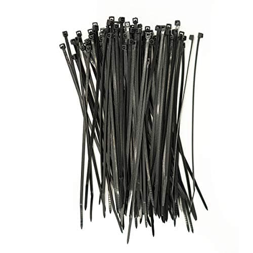 ERKO 100 pièces d'attaches de câble professionnelles 100 x 2,5 mm Poignée d'attache de câble couleur noire, résistante à la température