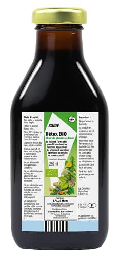Salus Détox BIO - Formule Liquide - Élimination des Toxines*, Drainage - À Base de Thé Vert, d'Ortie et d'Acérola - 250 ml