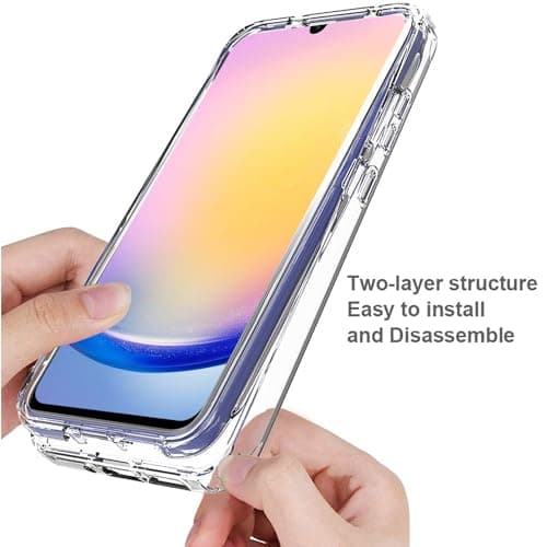 AURSTORE Coque pour Samsung Galaxy A25,Protection intégrale Avant + Arrière en Rigide, Housse Etui Pochette Tactile Protection 360 degré