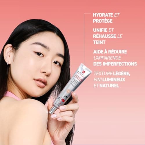 Erborian - CC Crème à la Centella Asiatica - Maquillage et Soin Illuminateur de Teint Haute Définition pour Visage - Protection Solaire SPF 25 - Soin Cosmétique Coréen - Clair 45 ml