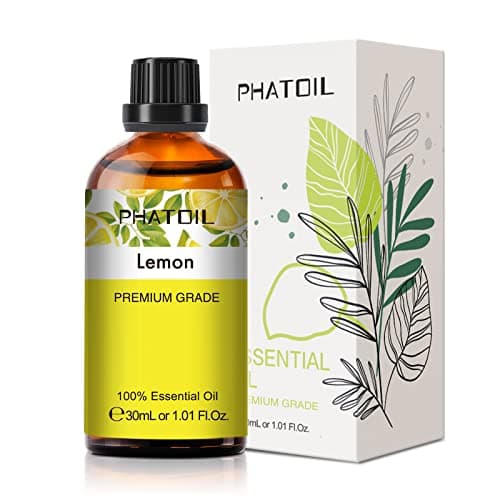 PHATOIL Huile Essentielle Citron 30 ml, Huile Essentielle pour Diffuseur, Huile de Citron Pure Naturelle pour Aromathérapie Bougie Humidificateur
