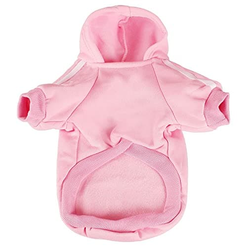 Ducomi Sweat à Capuche pour Chien 100% Coton - Manteau pour Petit, Moyen et Grand Chiens, Chihuahua, Bouledogue Français, Labrador, Pitbull et Amstaff, Pull Confortable (Rose, XL)