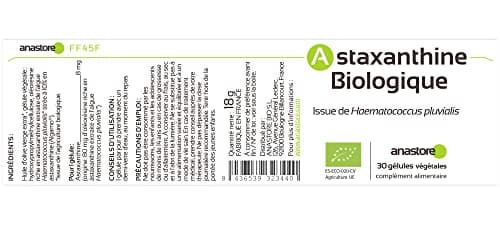 Astaxanthine biologique * 30 gélules végétales / 8 mg * Antioxydant naturel * Énergie + Santé oculaire + Soins de la peau *