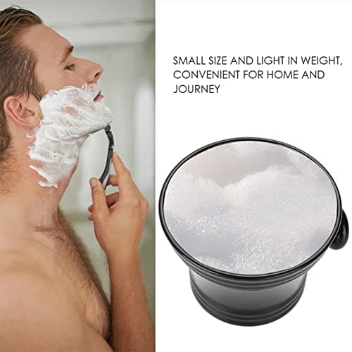 Bol de Rasage, Bol de Savon à Raser En Plastique 2 Couleurs, Bol de Crème En Mousse Ideal Men Pour la Maison(Noir)