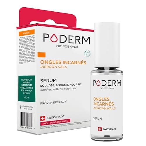 PODERM - ONGLES INCARNÉS TRAITEMENT EMOLLIENT 2en1 | Soulage la douleur, prévient l’infection | Lubrifie l’ongle et ramollit les callosités | Solution professionnelle pied/main | Fabriqué en Suisse