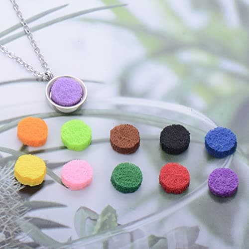 Diffuseur Huiles Essentielles Colliers, Bijoux Aromathérapie Pendentif Arbre De La Vie Collier Aromatherapie Femme,Aromathérapie Huile essentielle Diffuseur Pendentif Collier, avec 10 Patins en feutre