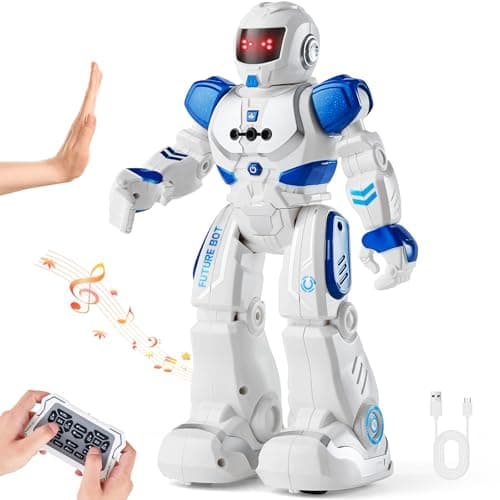 VEVOR Robot Jouet pour Enfants, Télécommande Programmable, Robot RC Intelligent, Marchant, Chantant, Dansant, Interactif, Gestes, pour Cadeau Anniversaire, Garçons Filles 3, 4, 5, 6, 7, 8, 10, 12 Ans
